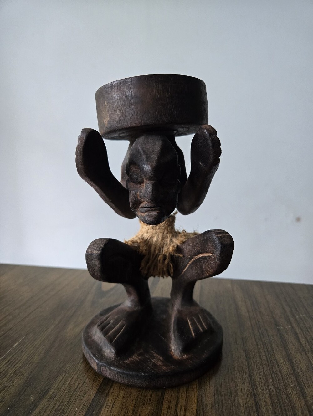 Vintage Wooden Tribal Man Figurine